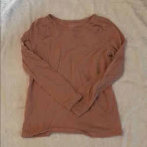 Girls light pink long sleeve shirt